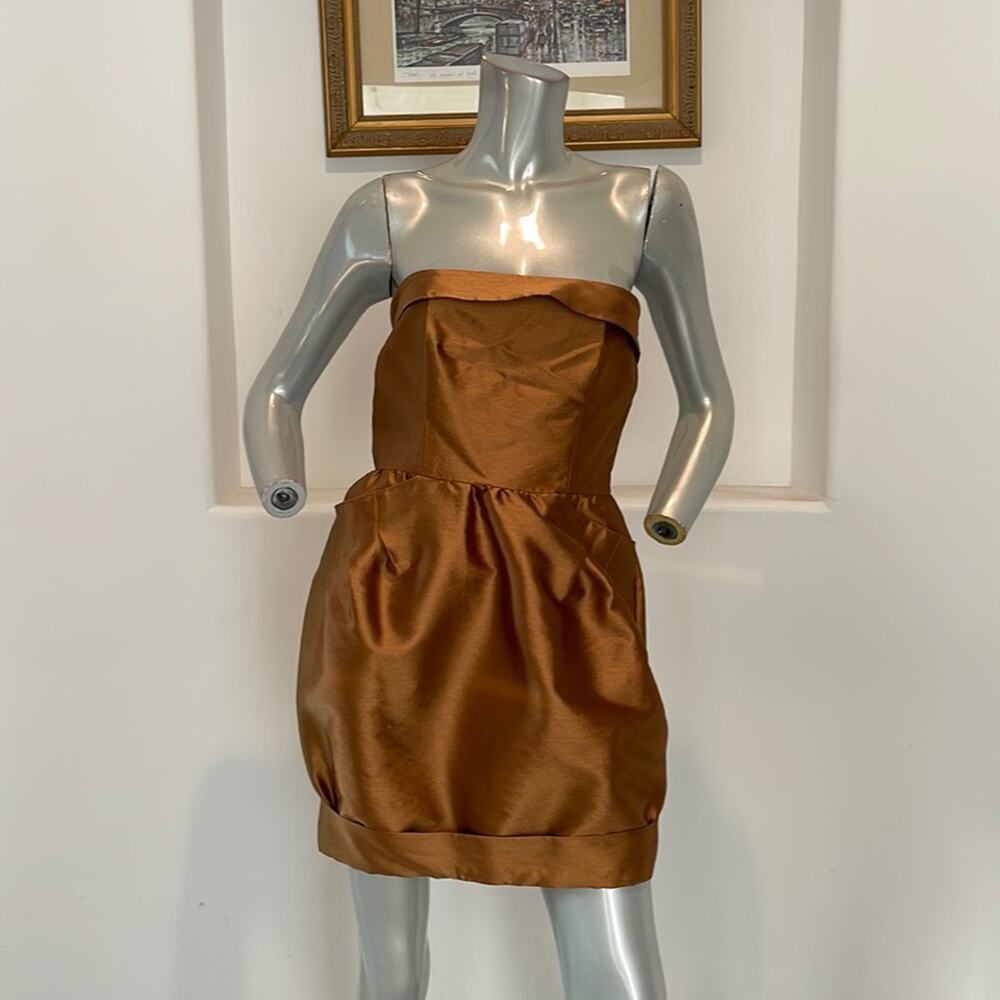 Rhys Dwfen Chi Little Devil Strapless Bubble Dress Bronze Size 6